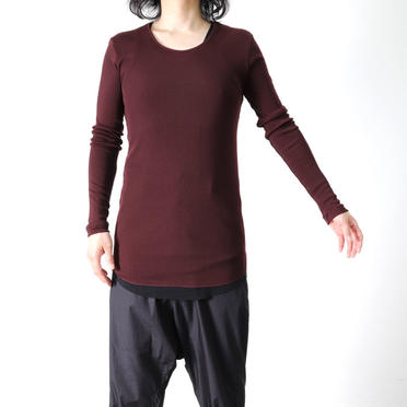 テンセルナイロン テレコ カットソー　DEEP BORDEAUX No.15