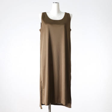 MIDIUMISOLID polyester tank top　KHAKI No.1