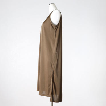 MIDIUMISOLID polyester tank top　KHAKI No.3