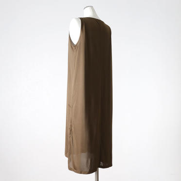 MIDIUMISOLID polyester tank top　KHAKI No.4