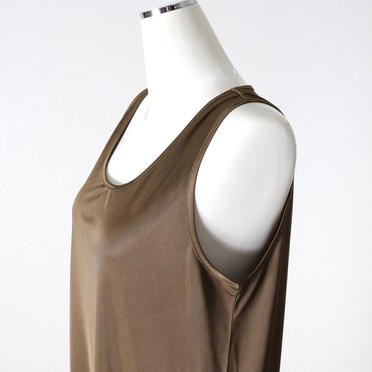 MIDIUMISOLID polyester tank top　KHAKI No.6