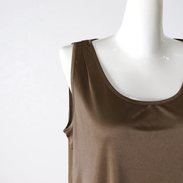 MIDIUMISOLID polyester tank top　KHAKI No.7