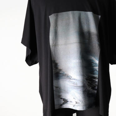 AVALANCHE PRINT CROPPED T-SHIRT　BLACK No.10