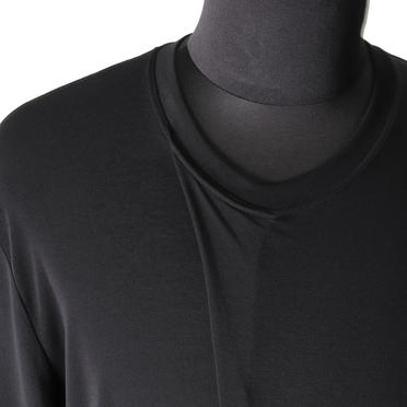 COLLAR TUCK T-SHIRT　BLACK No.7