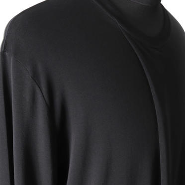 COLLAR TUCK T-SHIRT　BLACK No.8