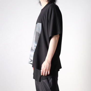 AVALANCHE PRINT CROPPED T-SHIRT　BLACK No.14