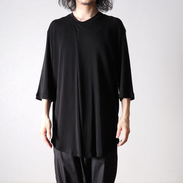 COLLAR TUCK T-SHIRT　BLACK No.13