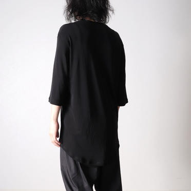 COLLAR TUCK T-SHIRT　BLACK No.15