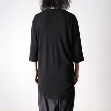 COLLAR TUCK T-SHIRT　BLACK No.16