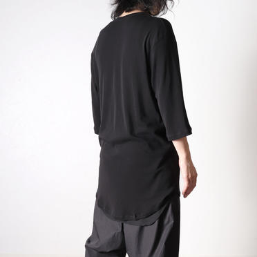 COLLAR TUCK T-SHIRT　BLACK No.17