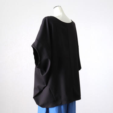 T/R stretch cocoon wide P/O　BLACK No.4