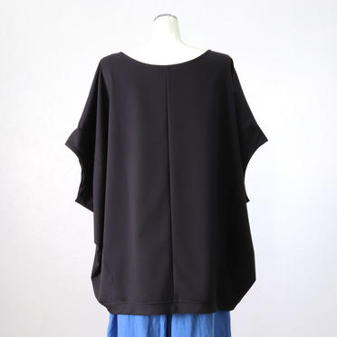 T/R stretch cocoon wide P/O　BLACK No.5