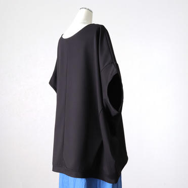 T/R stretch cocoon wide P/O　BLACK No.6