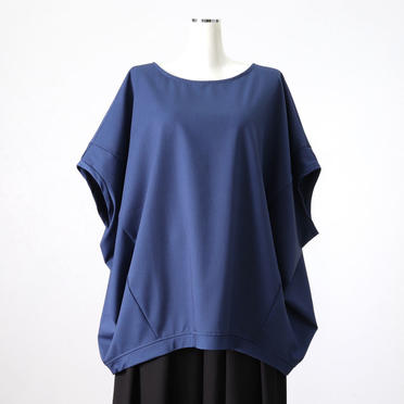 T/R stretch cocoon wide P/O　BLUE No.1