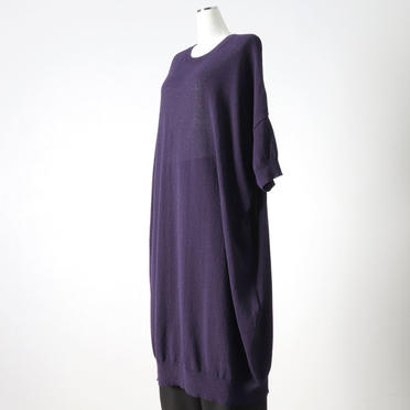 crew neck half slv knit OP　PURPLE No.2