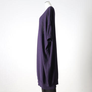 crew neck half slv knit OP　PURPLE No.3