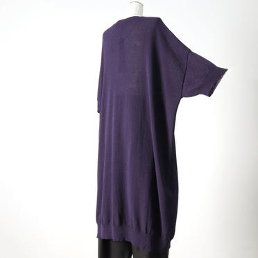 crew neck half slv knit OP　PURPLE No.6