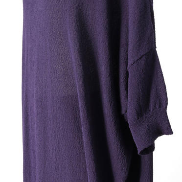 crew neck half slv knit OP　PURPLE No.8