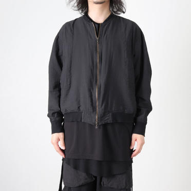 CROPPED TAPE BLOUSON　BLACK No.18