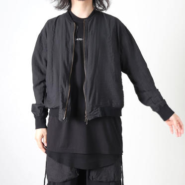 CROPPED TAPE BLOUSON　BLACK No.23