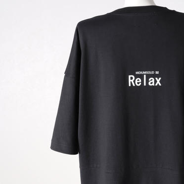 MIDIUMISOLID LOGO PRINT T-SHIRTS　BLACK(Relax) No.1