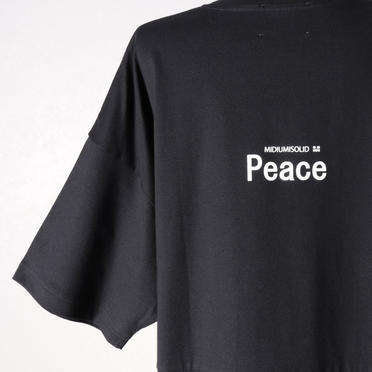 MIDIUMISOLID LOGO PRINT T-SHIRTS　BLACK(Peace) No.9
