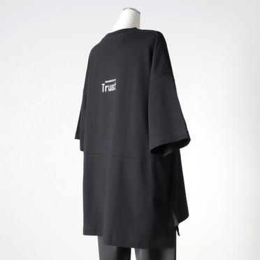 MIDIUMISOLID LOGO PRINT T-SHIRTS　BLACK(Trust) No.6