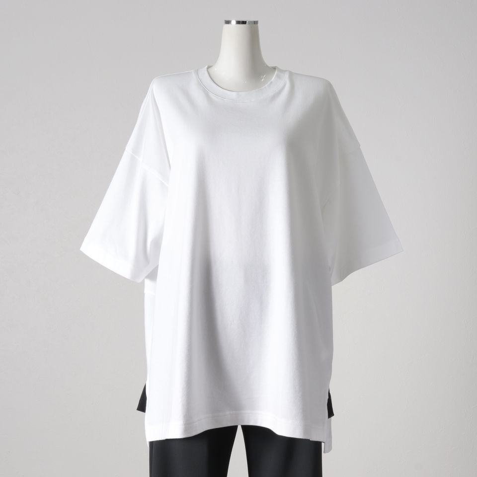 MIDIUMISOLID LOGO PRINT T-SHIRTS　WHITE(Peace)