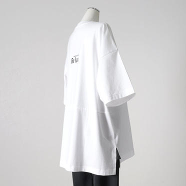 MIDIUMISOLID LOGO PRINT T-SHIRTS　WHITE(Relax) No.7