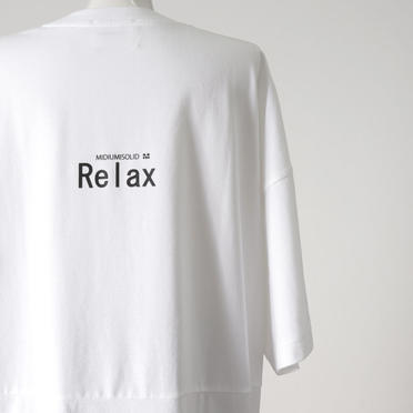 MIDIUMISOLID LOGO PRINT T-SHIRTS　WHITE(Relax) No.1