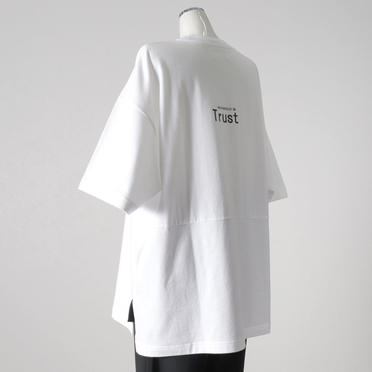 MIDIUMISOLID LOGO PRINT T-SHIRTS　WHITE(Trust) No.5