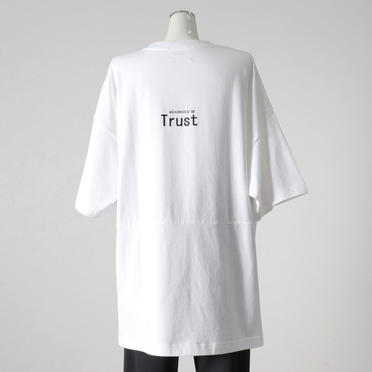 MIDIUMISOLID LOGO PRINT T-SHIRTS　WHITE(Trust) No.1