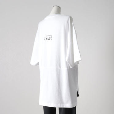 MIDIUMISOLID LOGO PRINT T-SHIRTS　WHITE(Trust) No.6