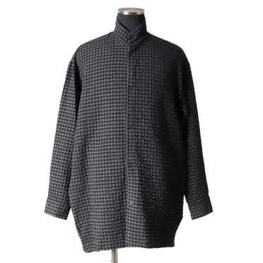 Check Over Sized Shirts　BK×GY No.1