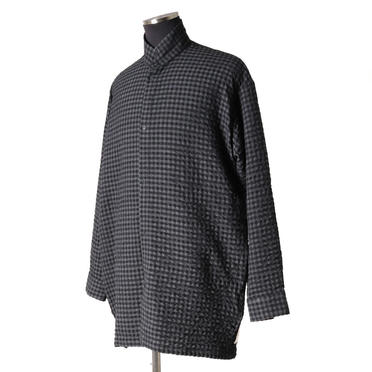 Check Over Sized Shirts　BK×GY No.2