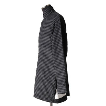Check Over Sized Shirts　BK×GY No.3