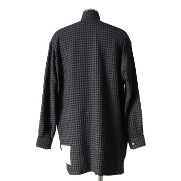 Check Over Sized Shirts　BK×GY No.5