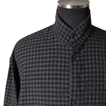 Check Over Sized Shirts　BK×GY No.7
