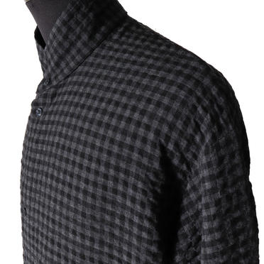 Check Over Sized Shirts　BK×GY No.8