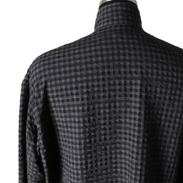 Check Over Sized Shirts　BK×GY No.9
