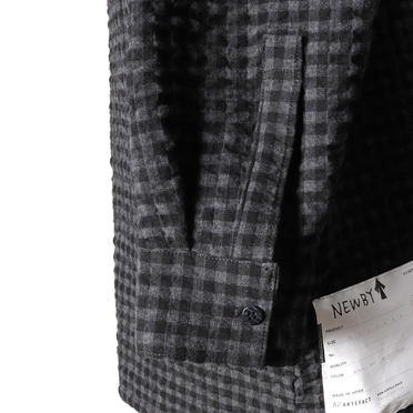 Check Over Sized Shirts　BK×GY No.11