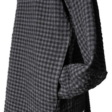 Check Over Sized Shirts　BK×GY No.12