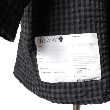 Check Over Sized Shirts　BK×GY No.13