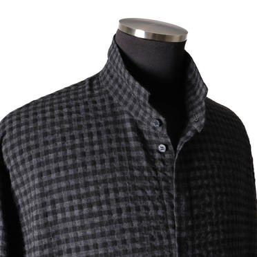 Check Over Sized Shirts　BK×GY No.14