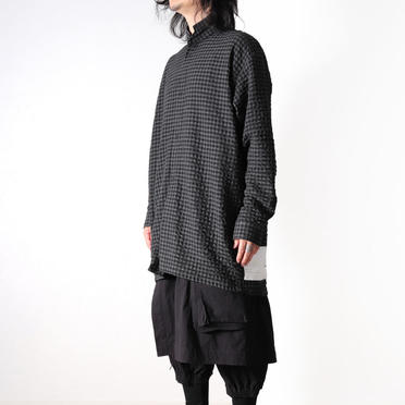 Check Over Sized Shirts　BK×GY No.18