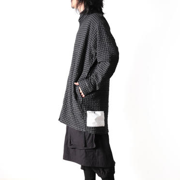 Check Over Sized Shirts　BK×GY No.19