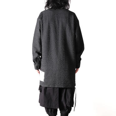 Check Over Sized Shirts　BK×GY No.20