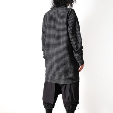 Check Over Sized Shirts　BK×GY No.21