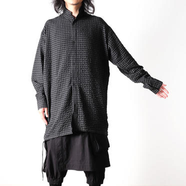 Check Over Sized Shirts　BK×GY No.22