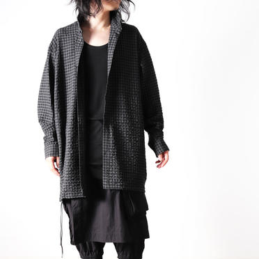Check Over Sized Shirts　BK×GY No.23